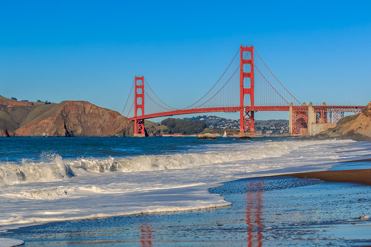 Golden Gate Bridge view from Baker Beach