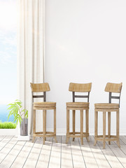 Modern bright interior . 3D rendering