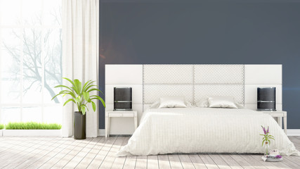 Modern bright interior . 3D rendering