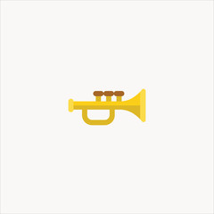 trumpet icon flat design