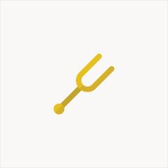tuning fork icon flat design