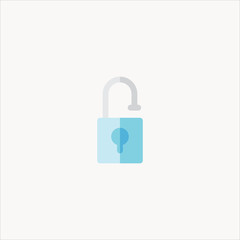 unlocked icon flat design
