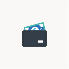 wallet icon flat design
