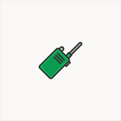 Fototapeta premium walkie talkie icon flat design
