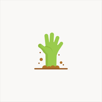 Zombie Icon Flat Design