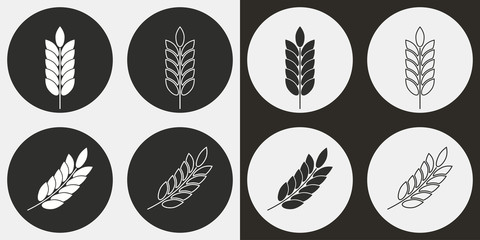 Barley icon set.
