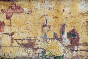 Obraz na płótnie Canvas texture painted wall yellow