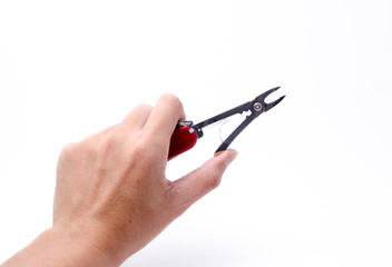 Red-Knife multi-tool, isolated on white background