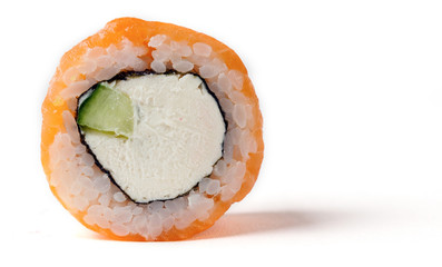 Philadelphia roll with a cucumber, some cream cheese and a salmon
