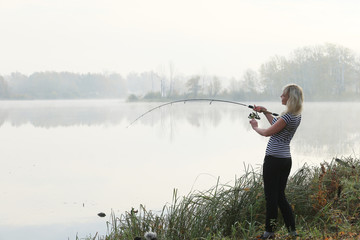 Girl fishing