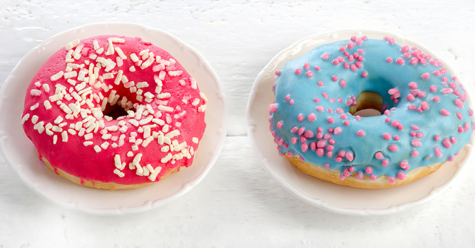 Plate with glazed donuts