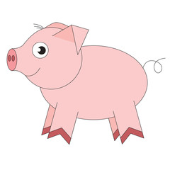 Cartoon outlined object.