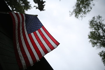 American Flag at Cabin