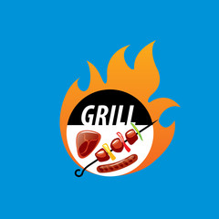 Barbecue party logo
