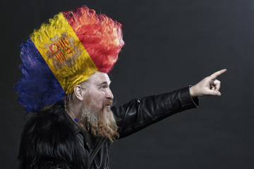 adult man with a beard and a high mohawk