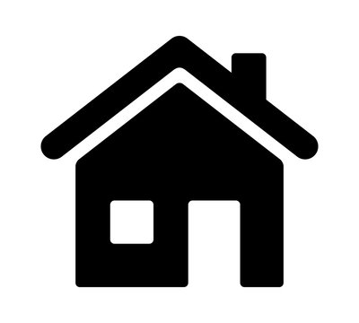 Home, house or real estate flat vector icon for apps and websites