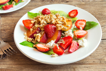 fruit salad with homemade granola