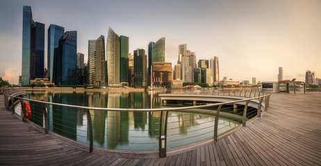 Obraz premium Singapore Skyline and view of Marina Bay