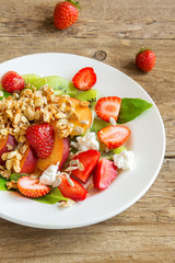 fruit salad with homemade granola