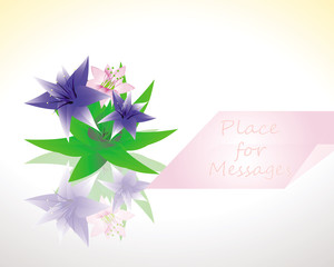 Floral background with space for messages