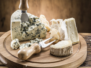 Danish blue cheese. Vintage stiles.