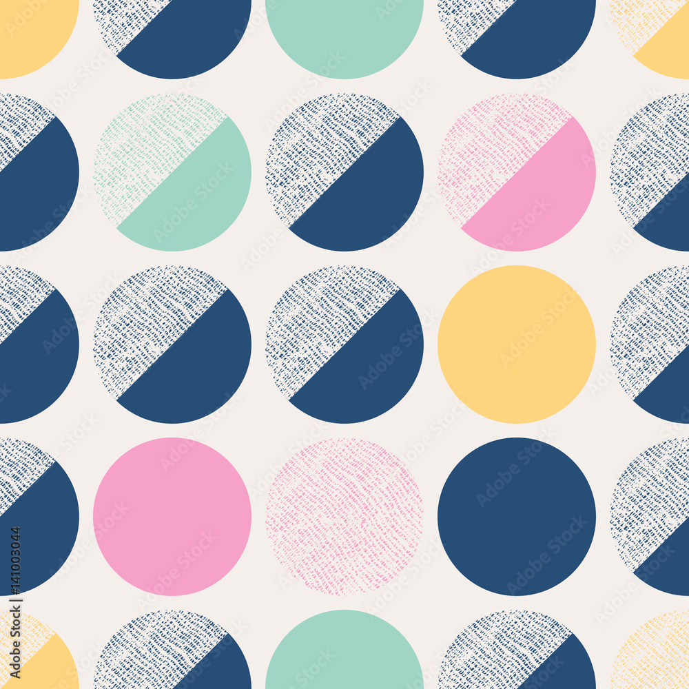 Poster seamless pattern with circles