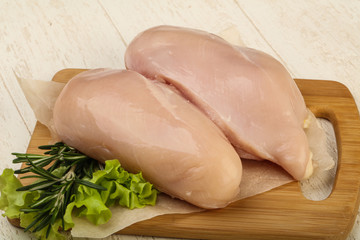 Raw chicken breast