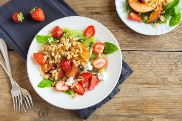 fruit salad with homemade granola