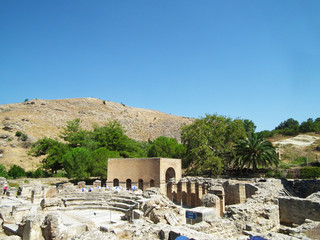 The island of Crete, Greece, Gortyna, the Ancient Roman Odeon, the excavations, the ruins