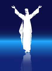 White Christ silhouette