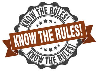 know the rules! stamp. sign. seal