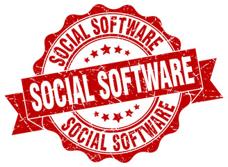 social software stamp. sign. seal