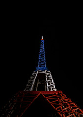 Eiffel tower made with toothpicks