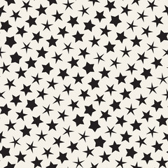 Trendy Texture With Scattered Geometric Shapes. Vector Seamless Pattern.