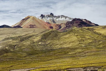 Tuinposter Dormant Volcano Tunupa situated on a peninsula of the Salar de Uyuni, Bolivia  © dani3315