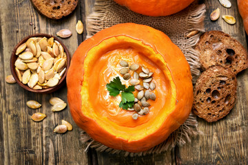 Cream soup from pumpkin