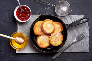 Cheesecakes, curd cheese pancakes