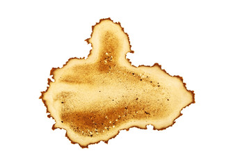 Coffee stains isolated on white background