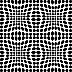 Black and white transformed dots 