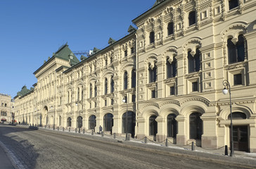 Fototapeta na wymiar Average trading rows on Red Square