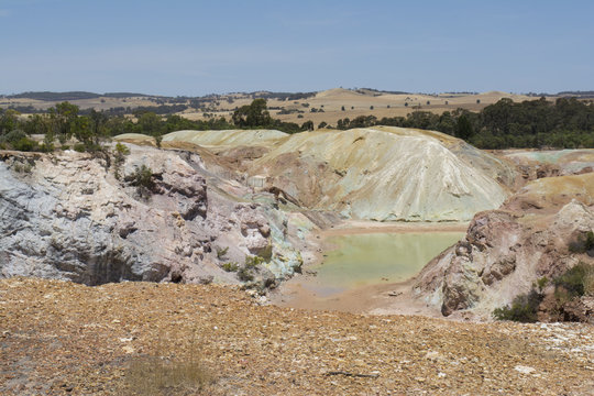 Excavated Landscape Historic Kapunda Copper Mine, South Australia