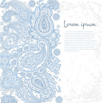 greeting card with paisley ornament