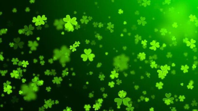 green hearts on the day of St. Patrick