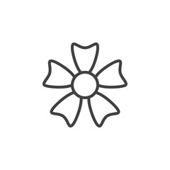 Flower line icon, outline vector sign, linear style pictogram isolated on white. Symbol, logo illustration. Editable stroke. Pixel perfect