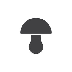 Mushroom icon vector, filled flat sign, solid pictogram isolated on white. Symbol, logo illustration. Pixel perfect