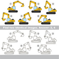 Visual game. Find hidden couple of vehicles.
