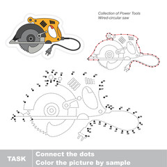 Electric power tool. Engine tools. Vector numbers game.