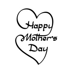 vector Black calligraphy inscription. Happy mothers day. 02