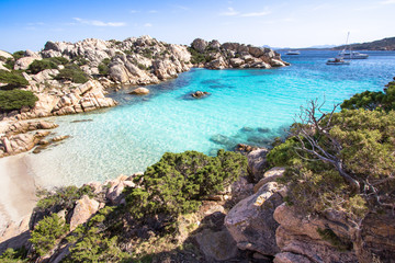 Beach of Cala Coticcio, Sardinia, Italy