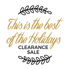 Best of Holidays. Clearance Sale Winter Discount